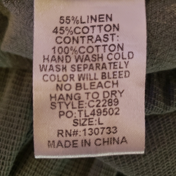 Umgee Linen Blend Ruffle Tiered Fray Hem S/ Sleeve Babydoll Dress USA Large - Picture 10 of 10